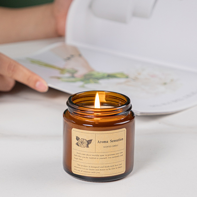 Коричневая стеклянная чашка, а – обзор и цена Scented Candle Luxury